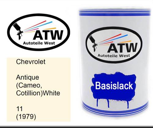 Chevrolet, Antique (Cameo, Cotillion)White, 11 (1979): 500ml Lackdose, von ATW Autoteile West.